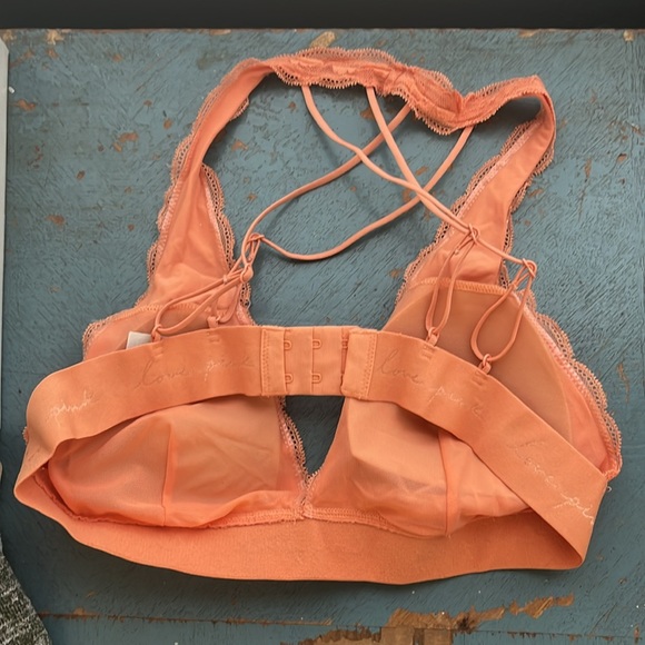 VS Pink Peach and Black Strappy Bralettes - Picture 2 of 6